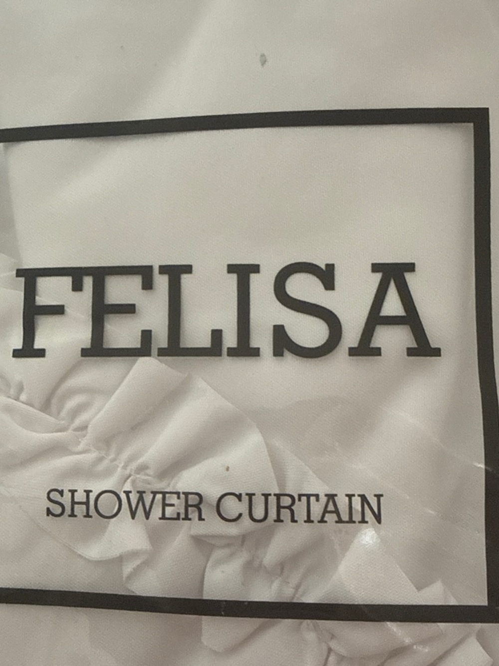 White Ruffle Shower Curtain